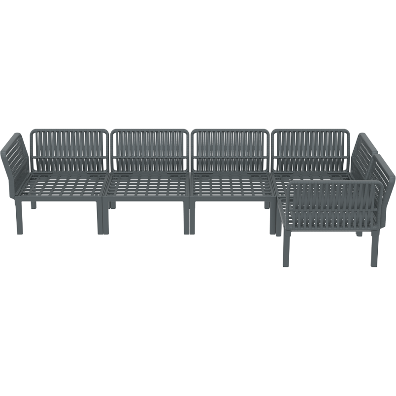 PORTOFINO CORNER SET Z PODUSZKAMI dark grey Siesta