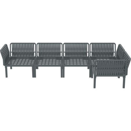 PORTOFINO CORNER SET Z PODUSZKAMI dark grey Siesta
