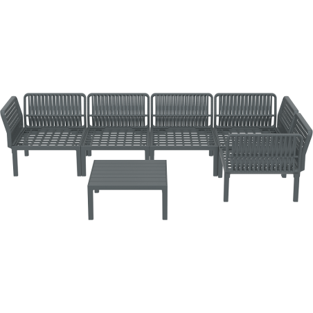 PORTOFINO CORNER SET Z PODUSZKAMI dark grey Siesta