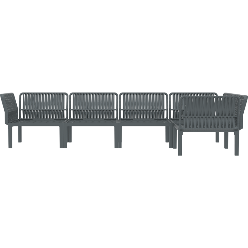 PORTOFINO CORNER SET Z PODUSZKAMI dark grey Siesta