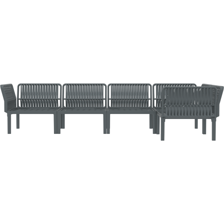 PORTOFINO CORNER SET Z PODUSZKAMI dark grey Siesta