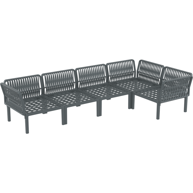 PORTOFINO CORNER SET Z PODUSZKAMI dark grey Siesta