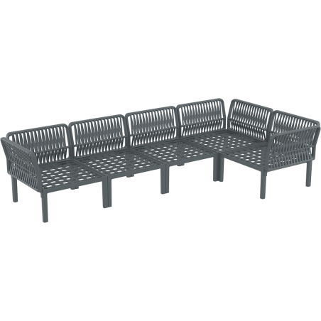 PORTOFINO CORNER SET Z PODUSZKAMI dark grey Siesta