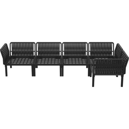 PORTOFINO CORNER SET Z PODUSZKAMI  black Siesta