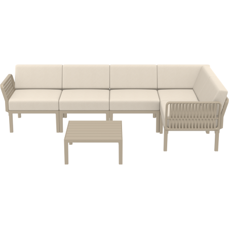 PORTOFINO CORNER SET Z PODUSZKAMI taupe Siesta
