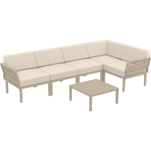 PORTOFINO CORNER SET Z PODUSZKAMI taupe Siesta