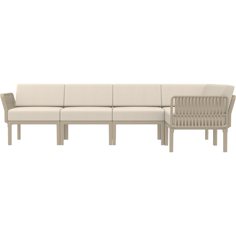 PORTOFINO CORNER SET Z PODUSZKAMI taupe Siesta