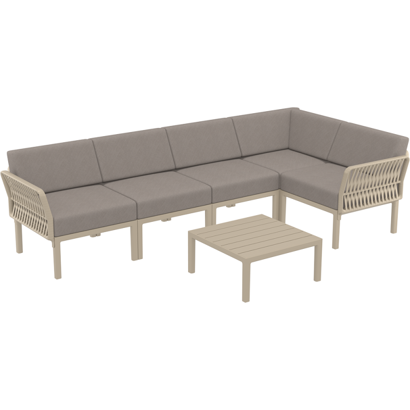 PORTOFINO CORNER SET Z PODUSZKAMI taupe Siesta