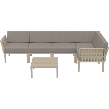 PORTOFINO CORNER SET Z PODUSZKAMI taupe Siesta
