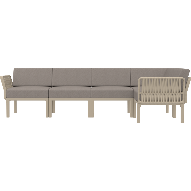 PORTOFINO CORNER SET Z PODUSZKAMI taupe Siesta