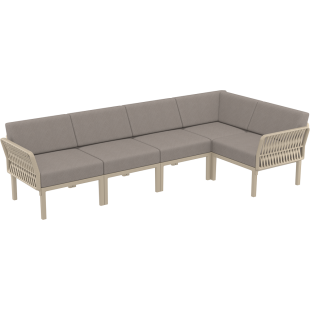 PORTOFINO CORNER SET Z PODUSZKAMI taupe Siesta