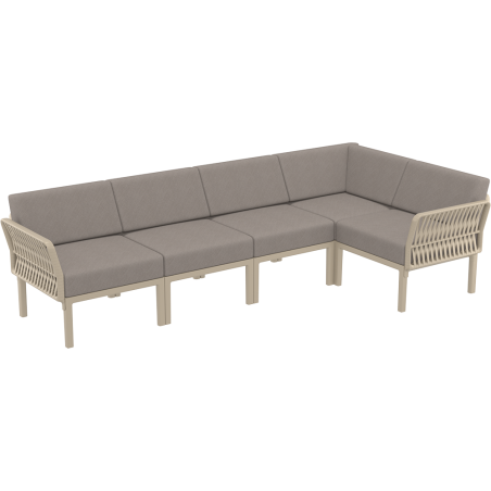PORTOFINO CORNER SET Z PODUSZKAMI taupe Siesta