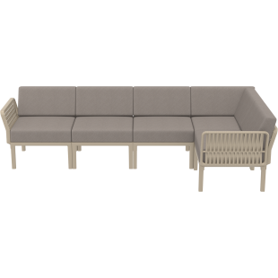 PORTOFINO CORNER SET Z PODUSZKAMI taupe Siesta