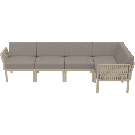 PORTOFINO CORNER SET Z PODUSZKAMI taupe Siesta