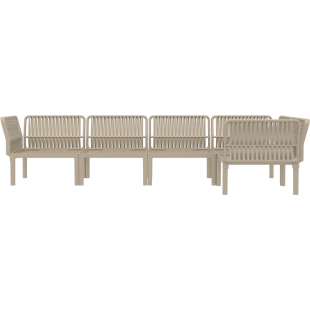PORTOFINO CORNER SET Z PODUSZKAMI taupe Siesta