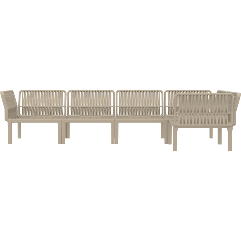 PORTOFINO CORNER SET Z PODUSZKAMI taupe Siesta