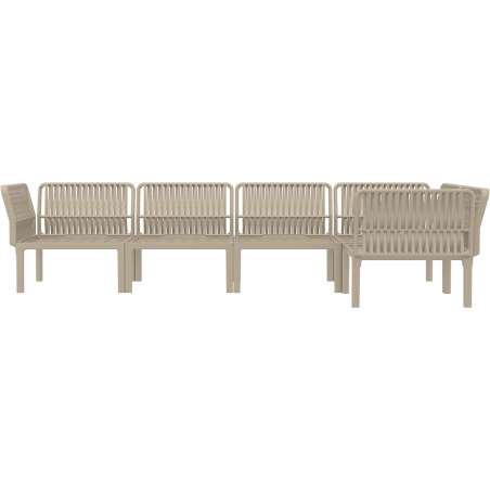 PORTOFINO CORNER SET Z PODUSZKAMI taupe Siesta