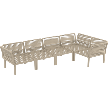 PORTOFINO CORNER SET Z PODUSZKAMI taupe Siesta