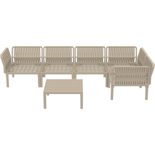 PORTOFINO CORNER SET Z PODUSZKAMI taupe Siesta