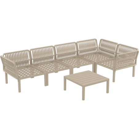 PORTOFINO CORNER SET Z PODUSZKAMI taupe Siesta