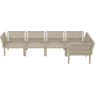 PORTOFINO CORNER SET Z PODUSZKAMI taupe Siesta