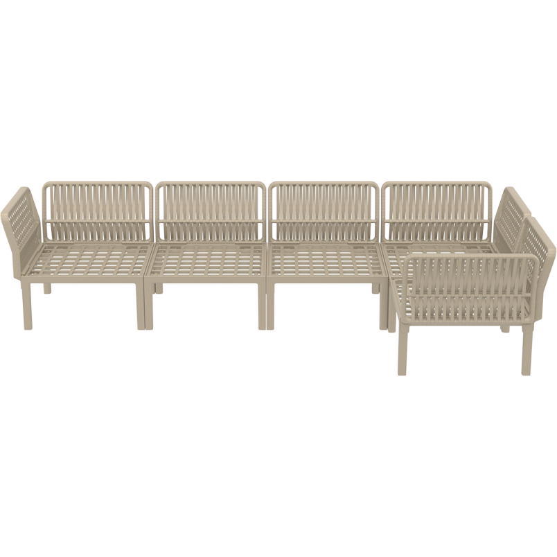 PORTOFINO CORNER SET Z PODUSZKAMI taupe Siesta