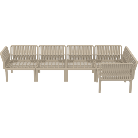 PORTOFINO CORNER SET Z PODUSZKAMI taupe Siesta