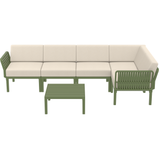 PORTOFINO CORNER SET Z PODUSZKAMI olive green Siesta