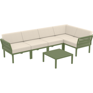 PORTOFINO CORNER SET Z PODUSZKAMI olive green Siesta