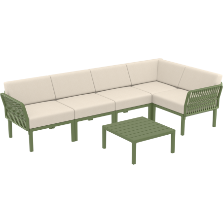 PORTOFINO CORNER SET Z PODUSZKAMI olive green Siesta