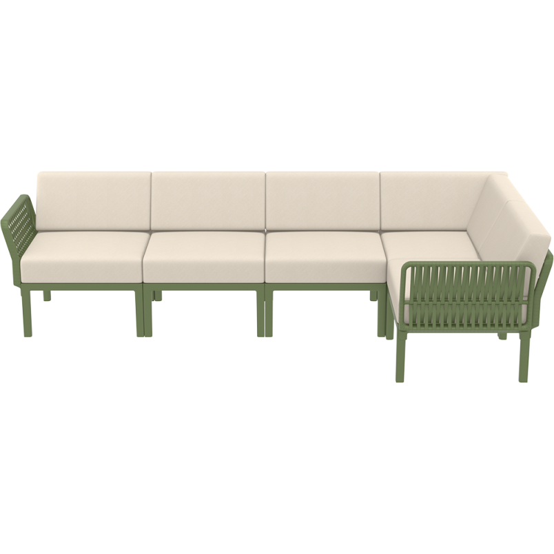 PORTOFINO CORNER SET Z PODUSZKAMI olive green Siesta