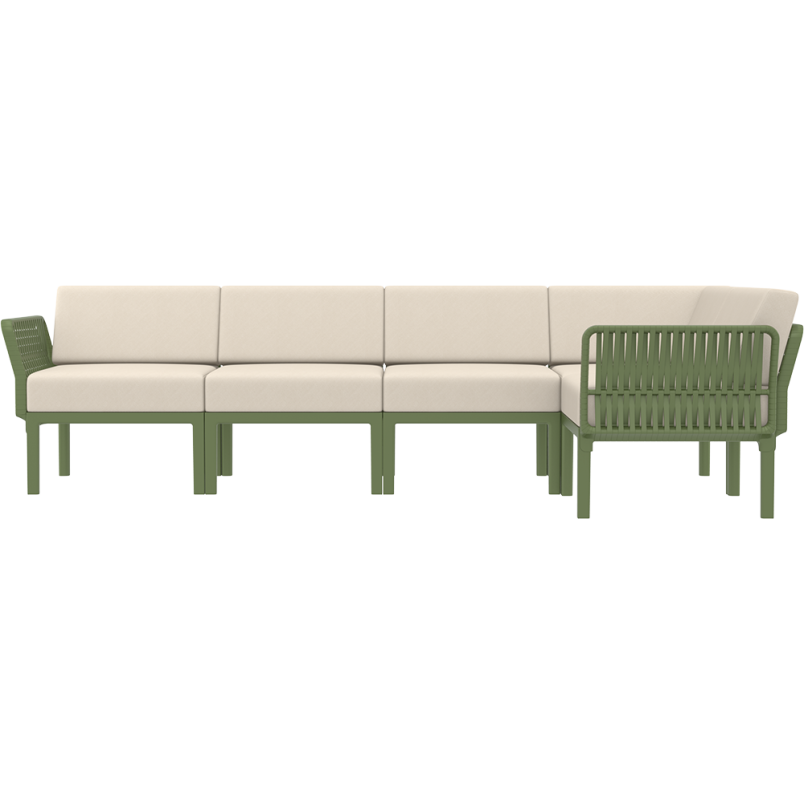 PORTOFINO CORNER SET Z PODUSZKAMI olive green Siesta