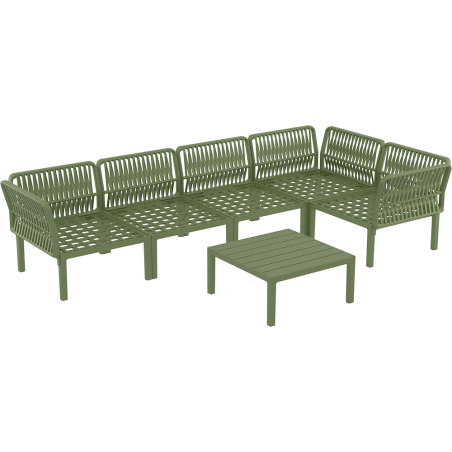 PORTOFINO CORNER SET Z PODUSZKAMI olive green Siesta