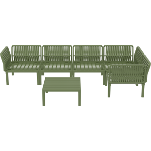 PORTOFINO CORNER SET Z PODUSZKAMI olive green Siesta