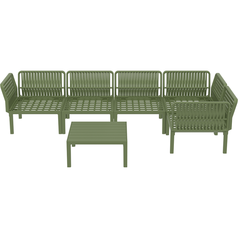 PORTOFINO CORNER SET Z PODUSZKAMI olive green Siesta
