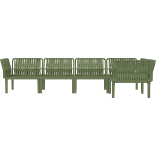 PORTOFINO CORNER SET Z PODUSZKAMI olive green Siesta