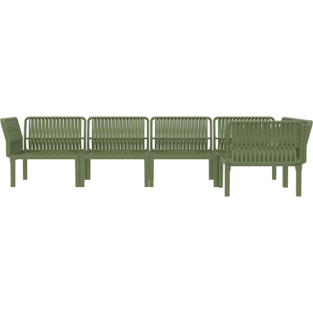 PORTOFINO CORNER SET Z PODUSZKAMI olive green Siesta