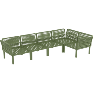 PORTOFINO CORNER SET Z PODUSZKAMI olive green Siesta
