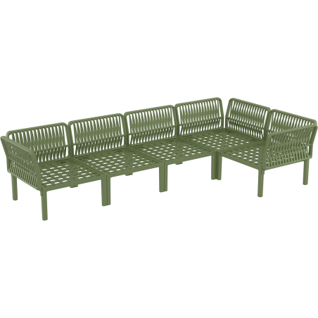 PORTOFINO CORNER SET Z PODUSZKAMI olive green Siesta