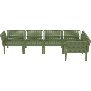PORTOFINO CORNER SET Z PODUSZKAMI olive green Siesta