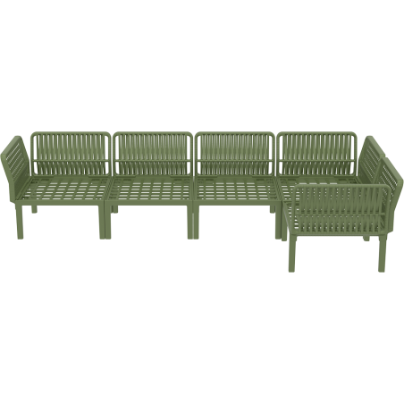 PORTOFINO CORNER SET Z PODUSZKAMI olive green Siesta