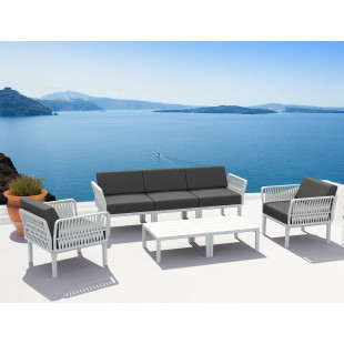 PORTOFINO LOUNGE ARMCHAIR Z PODUSZKAMI white Siesta
