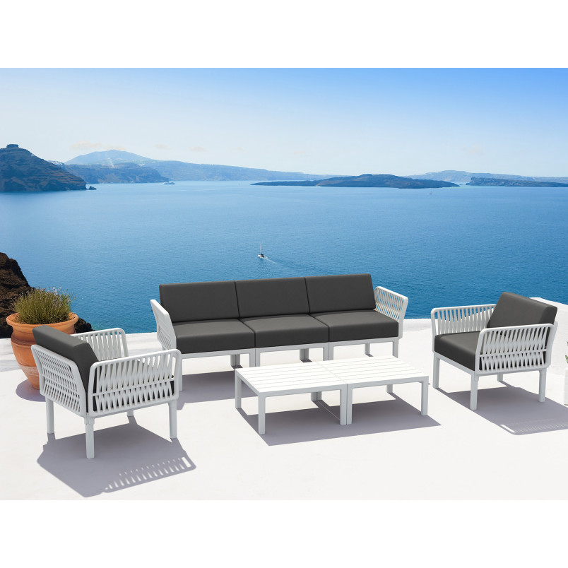 PORTOFINO LOUNGE ARMCHAIR Z PODUSZKAMI white Siesta