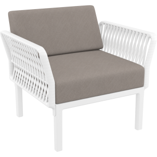 PORTOFINO LOUNGE ARMCHAIR Z PODUSZKAMI white Siesta