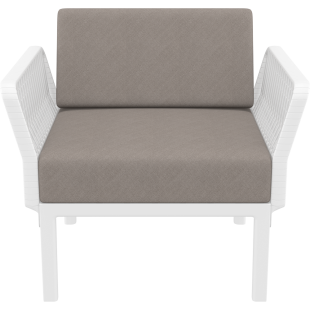 PORTOFINO LOUNGE ARMCHAIR Z PODUSZKAMI white Siesta