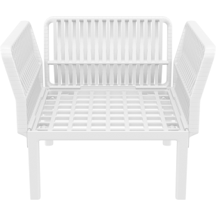 PORTOFINO LOUNGE ARMCHAIR Z PODUSZKAMI white Siesta
