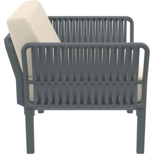 PORTOFINO LOUNGE ARMCHAIR Z PODUSZKAMI dark grey Siesta