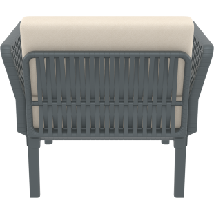 PORTOFINO LOUNGE ARMCHAIR Z PODUSZKAMI dark grey Siesta