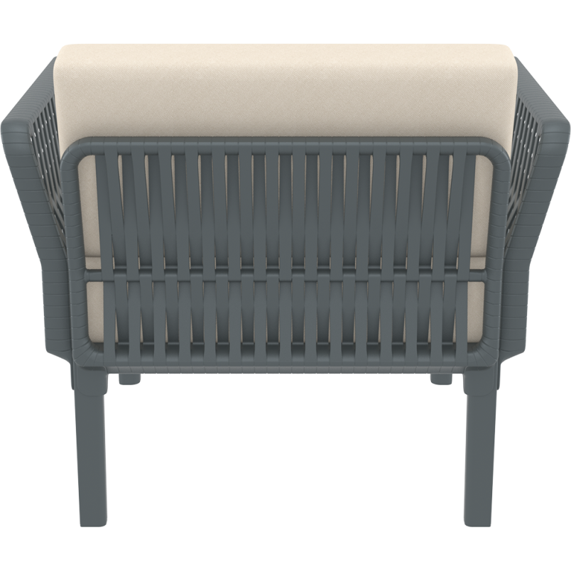 PORTOFINO LOUNGE ARMCHAIR Z PODUSZKAMI dark grey Siesta