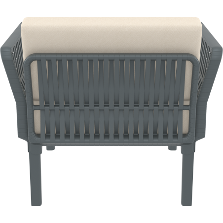 PORTOFINO LOUNGE ARMCHAIR Z PODUSZKAMI dark grey Siesta